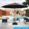 Black Fillable Umbrella Base with Adjustable Pole Holder for 6–10 ft Umbrellas